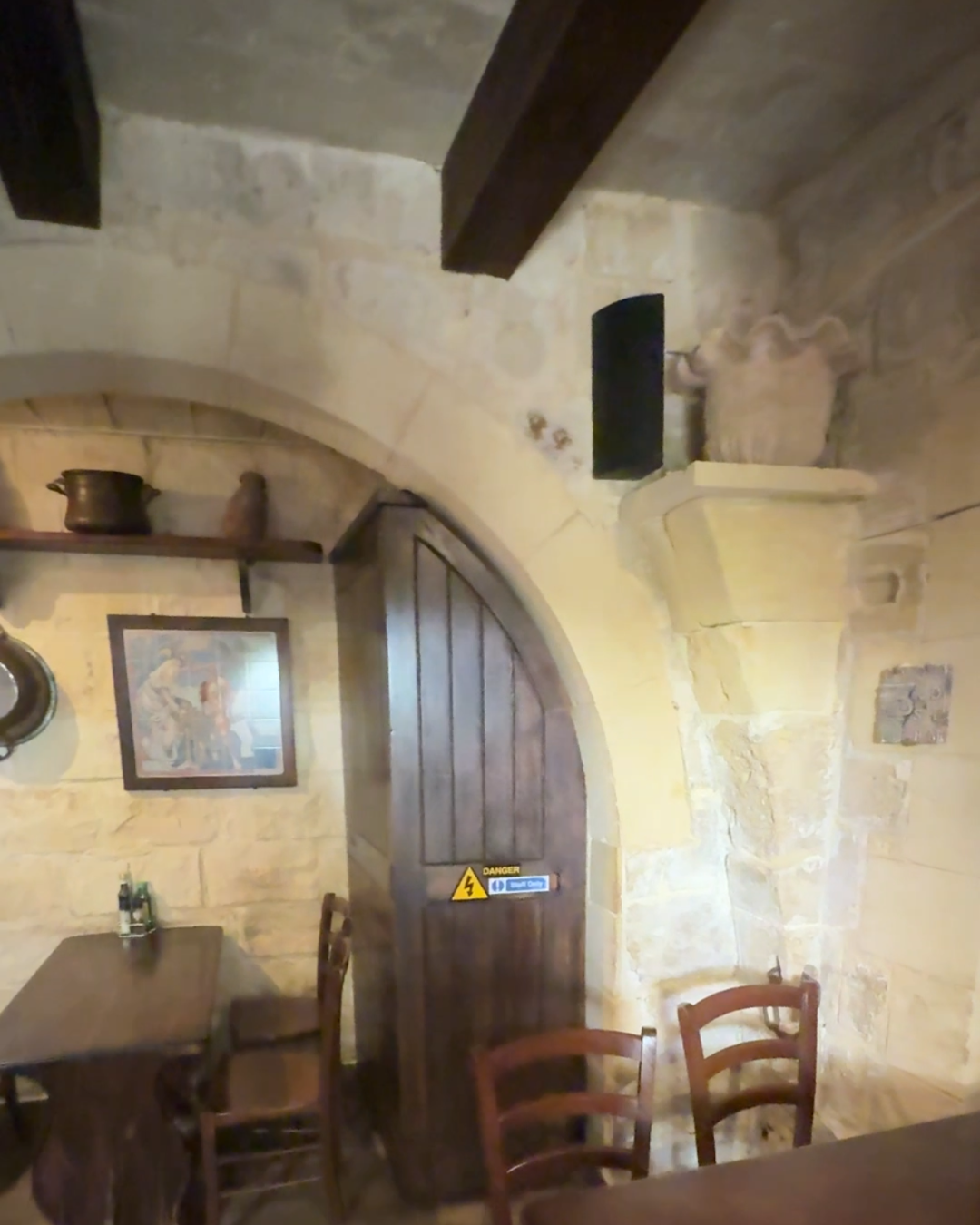 Exposed limestone interior wall typical of interior design in Malta