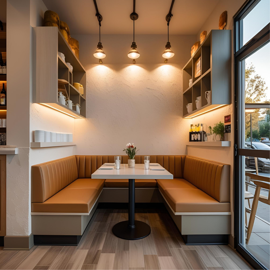 Small space solutions in flexible café design Melbourne