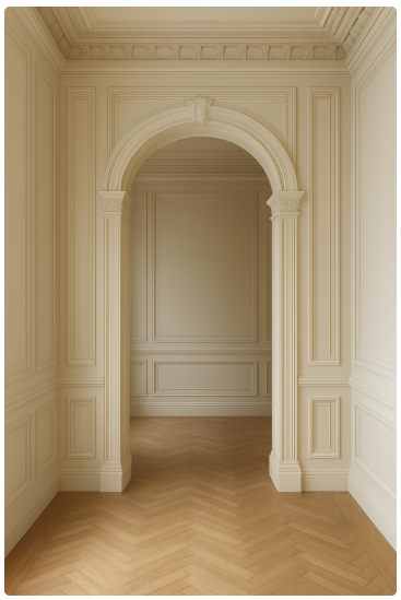 Architectural features in your home – restored hallway archway